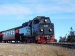 99 222 der HSB auf dem Brocken am 28.10.2015