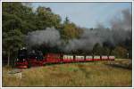 99 7239 bespannte am 10.10.2007 den Zug 8941 von Drei Annen Hohne auf den Brocken.