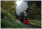 Der dritte Zug (8933) von Wernigerorde auf den Brocken am 10.10.2007 war mit 99 7232 bespannt.
