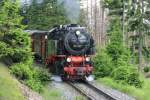 99 222 auf dem Weg zum Brocken am Ausweich Goetheweg.