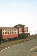 BR 199, das Rote Harzkamel, auf dem Brocken, dig. Dia