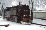 99 7231-6 im frisch verschneiten Wernigerode. (Archiv 12/1990)