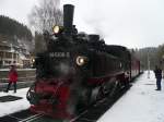99 5906-5 am 31.1.2009 beim Wassertanken in Alexisbad