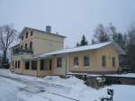 Das Bahnhofsgebude Stiege am 2.2.2009