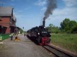 Dampfzug der Selketalbahn in Bad Suderode nach Alexisbad.
26.05.09