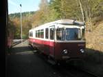 Hier 187 013-8 der HSB nach Alexisbad, bei der Ausfahrt am 19.10.2009 aus Mdesprung.