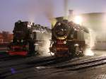 Abend im Bw. Wernigerode : 99 7241 + 99 222