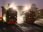 Abend im Bw. Wernigerode : 99 7241 + 99 222