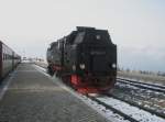 Hier 99 7240-7, beim rangieren am 5.4.2010 auf dem Brocken.