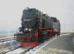 Hier 99 7240-7, beim rangieren am 5.4.2010 auf dem Brocken.