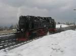 Hier 99 7240-7, beim rangieren am 5.4.2010 auf dem Brocken.