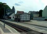 Der Bahnhof Ilfeld an der Strecke zwischen Nordhausen und Eisfelder Talmhle am 11.08.2008.