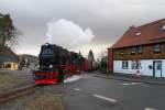 99 7241 der HSB mit Zug 8931 von Wernigerode auf den Brocken.