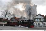 HSB 99 7241 fhrt mit Zug 8931 von Wernigerode auf den Brocken; Wernigerode/Westerntor; 3.2.2011
