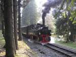 Nostalgie-Sonderzug der Harzer Schmalspurbahnen am Bahnhof Schierke. Der Sonderzug fhrt auf Anfragen von Wernigerode zum Brocken!