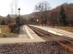 Haltepukt der Harzer Schmalspurbahnen / Brockenbahn in Hasserode , aufgenommen am 16.3.2012