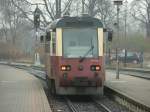 HSB-Triebwagen 187 018 verlsst den Bahnhof Wernigerode-Westerntor in Richtung Endstation Wernigerode, 04.