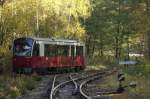 TW 187 015 - 3 auf dem Weg  nach Harzgerode kurz  vor Silberhtte.
19.10.12  11:17 Uhr.
Die rechts sichtbare Weiche dient einem Anschlugleis.