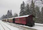Der Wagenpark der HSB 8920 (Nordhausen Nord - Brocken) am 29.03.2013 in Drei Annen Hohne.