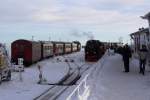 Blick in den Bahnhof Brocken am Nachmittag des 26.01.2013.