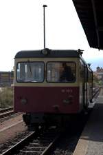 TW 187 012 - 0 in Quedlinburg, kurz vor der Abfahrt nach Gernrode 13.10.2013 13:27 Uhr