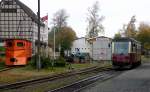 Sehr beschaulich geht es an diesem Tage in Hasselfelde zu, nachdem TW 187 016 -1 
am 16.10.2012 gegen  09:55 Uhr  eingefahren ist.