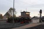 Blick am Morgen des 20.10.2013 ins Bw Wernigerode.