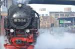 Train � vapeur en gare de Nordhausen. 12.02.2014