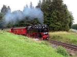 99 222 kurz vor dem Bahnhof Drei Annen Hohne im Sommer 2006