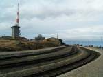 Blick auf den Brockenbahnhof (1125m).