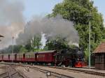 Einfahrt 99 7244-5 in den Bahnhof Wernigerode Westerntor zur Weiterfahrt in Richtung Brocken als HSB 8932.