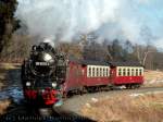 99 6001 an einem sonnigen Wintertag kurz hinter Sternhaus-Haferfeld