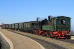 99 5902-4 (Baujahr: 1897) und 99 5906-5 (Baujahr: 1918) der Harzer Schmalspurbahn GmbH (HSB) mit einem Nostalgiezug Wernigerode-Brocken auf Bahnhof Brocken am 4-10-2014.