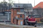 HSB Diesellok der BR 199 zwischen Lokeinsatzstelle und Besucherplattform in Wernigerode.