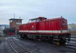 Lok 199 874 vor der Drehscheibe in Wernigerode. - 06.01.2015