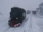 99 236 hat sich zecks Umsetzen vom Zug 8920 getrennt, Brocken; 27.01.2015
