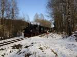 99 5901 und 99 6101 waren am 14.02.15 mit einem Sonderzug bei Stiege Unterwegs