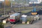 187 011-2 an der Dieseltankstelle in Nordhausen-Nord am 31.10.2015