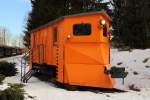 Schmalspurschneepflug 99-01-99 der HSB am 14.02.2015, aufgenommen im Bahnhof Hasselfelde.