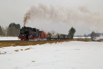 Scheinanfahrt von 99 6001 mit IG HSB-Sonderzug am Nachmittag des 15.02.2015 zwischen Eisfelder Talmühle und Benneckenstein, hier kurz vor dem Bahnhof Benneckenstein.
