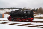 99 6001 am Nachmittag des 15.02.2015 im Bahnhof Benneckenstein.