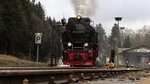 99 7239-9 tankt noch einmal ordentlich Wasser, bevor es mit dem P 8925 (Wernigerode - Brocken) den letzten Anstieg zu überwinden gilt.