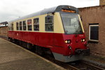 Einfahrt von Triebwagen 187 016 als P 8981 aus Harzgerode am 17 10.2015 in den Bahnhof Nordhausen Nord.