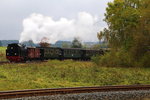 Fahrt des IG HSB-Sonderzuges mit 99 6001 an der Spitze am 18.10.2015 durch die Stieger Wendeschleife. (Bild 1)