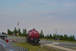 Falls mal das Wasser ausgeht oder Waldbrandgefahr besteht steht dieser Kesselwagen mit Wasser im Bahnhof Brocken.