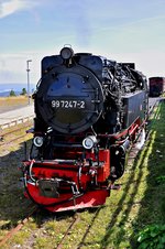 HSB 99 7247 hat am 02.09.16 von Zug Nr. 8927 Drei Annen - Brocken abgekoppelt, um sich ber ein Parallelgleis an das andere Ende des Zuges zu setzen und einige Minuten spter zurck nach Drei Annen zu fahren.