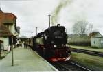 Im Bahnhof Elend holt sich die 99 7245 eine kleine Verschnaufspasue ein, bevor es weiter nach Eisfelder Talmhle geht.