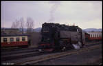 997242 rangiert hier am 6.3.1990 im Bahnhof Gernrode.