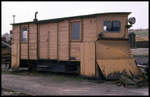 Schneepflug 99-01-99 SPS 07 der Harzer Schmalspurbahn am 6.3.1990 im Bahnhof Gernrode.