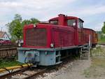 Diesellok  Jumbo  der Härtsfeld-Museumsbahn in Neresheim beim Museumstag am 14.5.2015